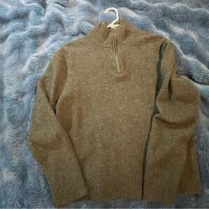 J. Crew Women's 1/4 Zip Wool Sweater, XL